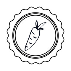 Fresh carrot vegetable icon vector illustration graphic design