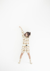 Young woman stretching