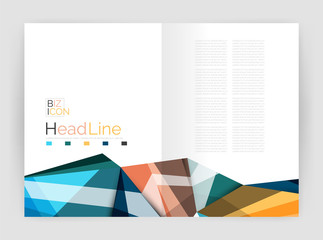 Unusual abstract corporate business brochure template