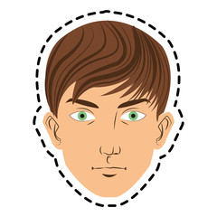 Man cartoon icon. Male avatar person people and human theme. Isolated design. Vector illustration