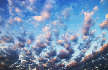sky with clouds in the storm