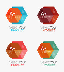 Set of infographic templates with text and options