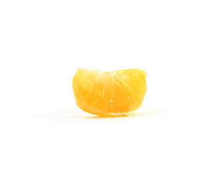 Sweet organic clementine or tangerine wedge