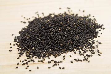 Selective focus to black sesame