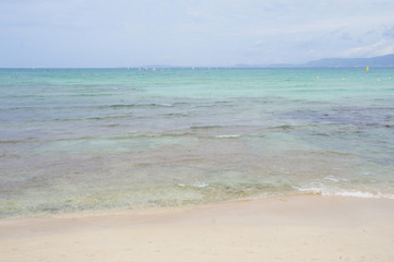 Seashore landscape sandy beach