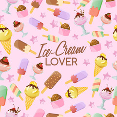 Ice-cream Elements : Vector Illustration 