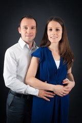 Beautiful couple doing different expressions in different sets of clothes: love