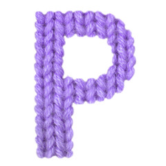 Letter P english alphabet, color purple