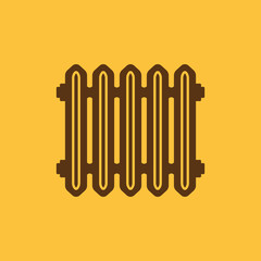 Radiator icon. Heater and heating, heat symbol. Flat design. Stock - Vector illustration