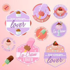 Ice-cream Elements : Vector Illustration 