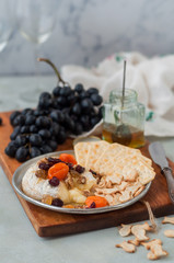 Dried Fruit, Walnut and Honey Baked Brie