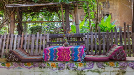 Image of a cozy seating area in the garden.