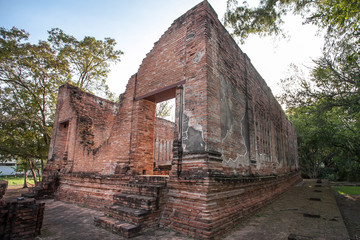The old church at Wat Borom Phuttharam, Ayutthaya, Thailand