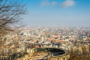 aerial views to budapest city, hungary