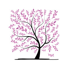 Fototapeta premium Art tree square for your design