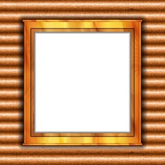 Wooden frame. Window. Illustration