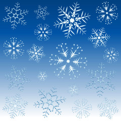 Décor cristaux de glace. Flocons