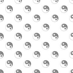 Yin yang sign pattern. Cartoon illustration of yin yang sign vector pattern for web