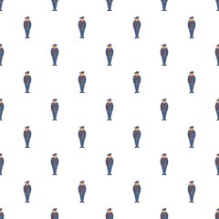 Man in a blue army uniform 19th century pattern. Cartoon illustration of man in a blue army uniform 19th century vector pattern for web