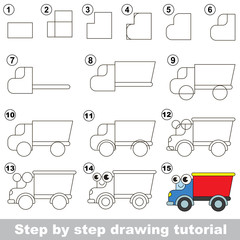 Drawing tutorial. The lorry.