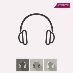 Headphone - vector icon.