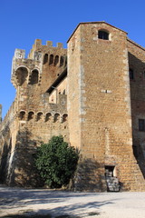 Obraz premium Spedaletto Castle in Val d'Orcia, Siena, Italy