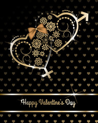 February 14 Valentine's Day - sexual orientation symbol - male and female