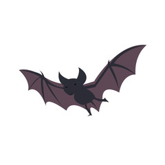 flying bat cartoon vector