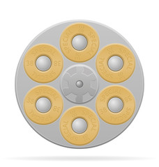 revolver cylinder vector illustration