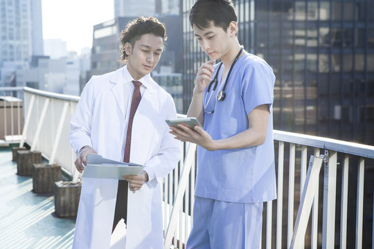 Two young doctors