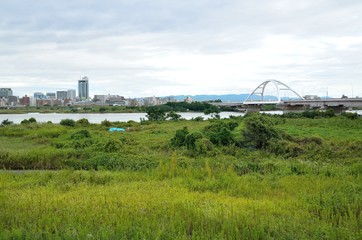 大阪　淀川河川敷