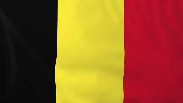 Flag of Belgium. Rendered using official design and colors. Seamless loop.