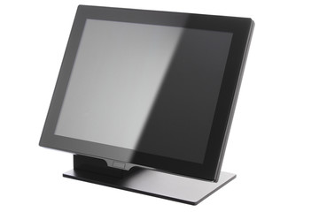 Point Of Sale System with Screen Monitor On White Background