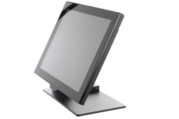 Point Of Sale System with Screen Monitor On White Background