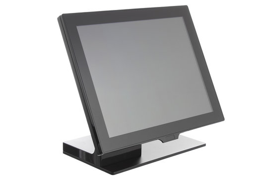 Point Of Sale System with Screen Monitor On White Background