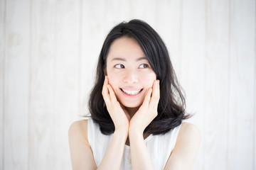 Fototapeta premium 喜ぶ女性