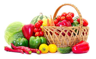 Set of different vegetables.