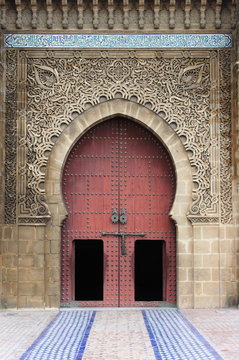 Mausoleum of Mouley Ismail in Meknes, Morocco