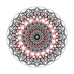 Ornament color card with mandala