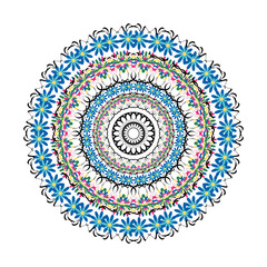 Ornament color card with mandala