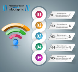 Business infographics. Wi-fi icon.