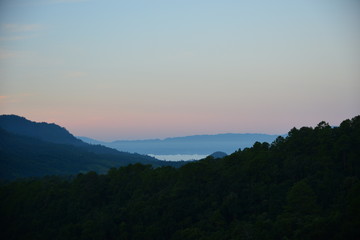 Landscape mountain view at Chiang Mai Thailand