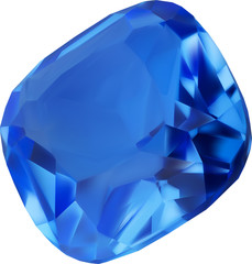 isolated on white blue sapphire illustration