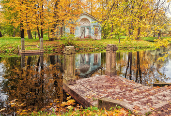 Children's small house in the Alexander park in Tsarskoye Selo (Pushkin).