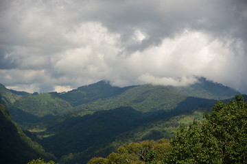 Naklejka premium Landscape mountain view at Chiang Mai Thailand