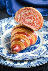 Raspberry delicious croissant