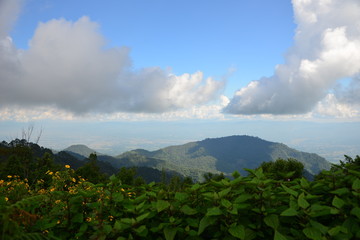 Landscape mountain view at Chiang Mai Thailand