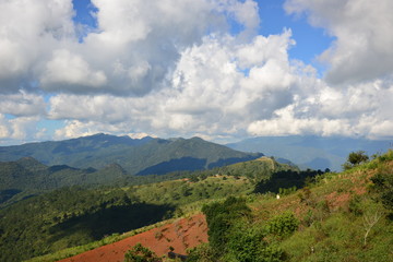 Fototapeta na wymiar Landscape mountain view at Chiang Mai Thailand