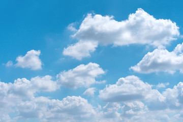 Naklejka na ściany i meble Beautiful blue sky and white clouds panorama