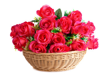 Roses in basket